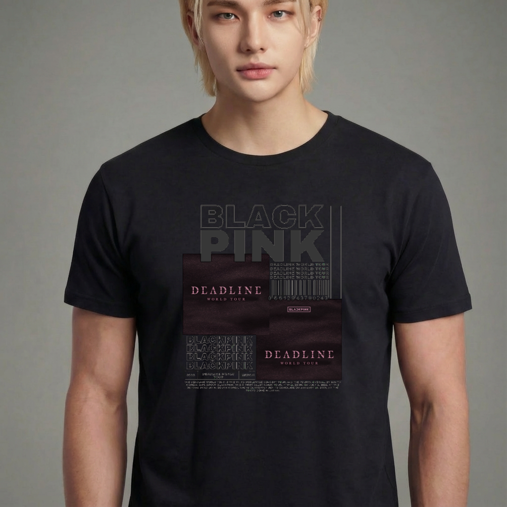 Camiseta BLACKPINK Deadline Merch preta