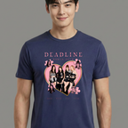 Camiseta BLACKPINK Deadline Tour Heart azul