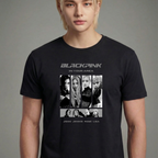 Camiseta BLACKPINK In Your Area P&B preta