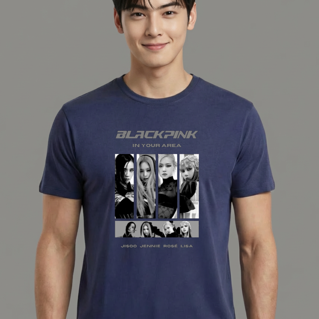 Camiseta camiseta-basica-blackpink-in-your-area-p-b - Azul