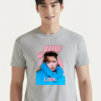 Camiseta BLACKPINK Jump Lisa cinza