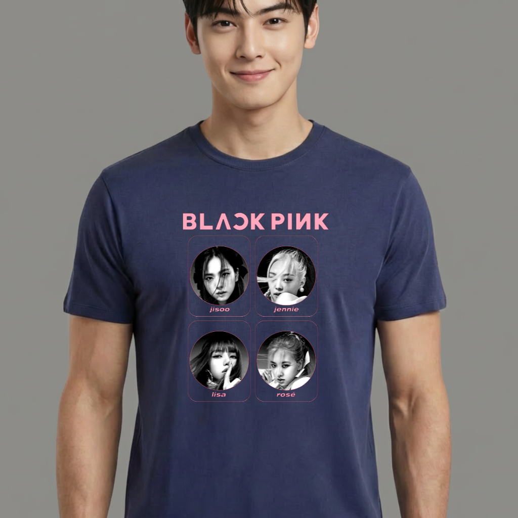 Camiseta camiseta-basica-blackpink-members - Azul