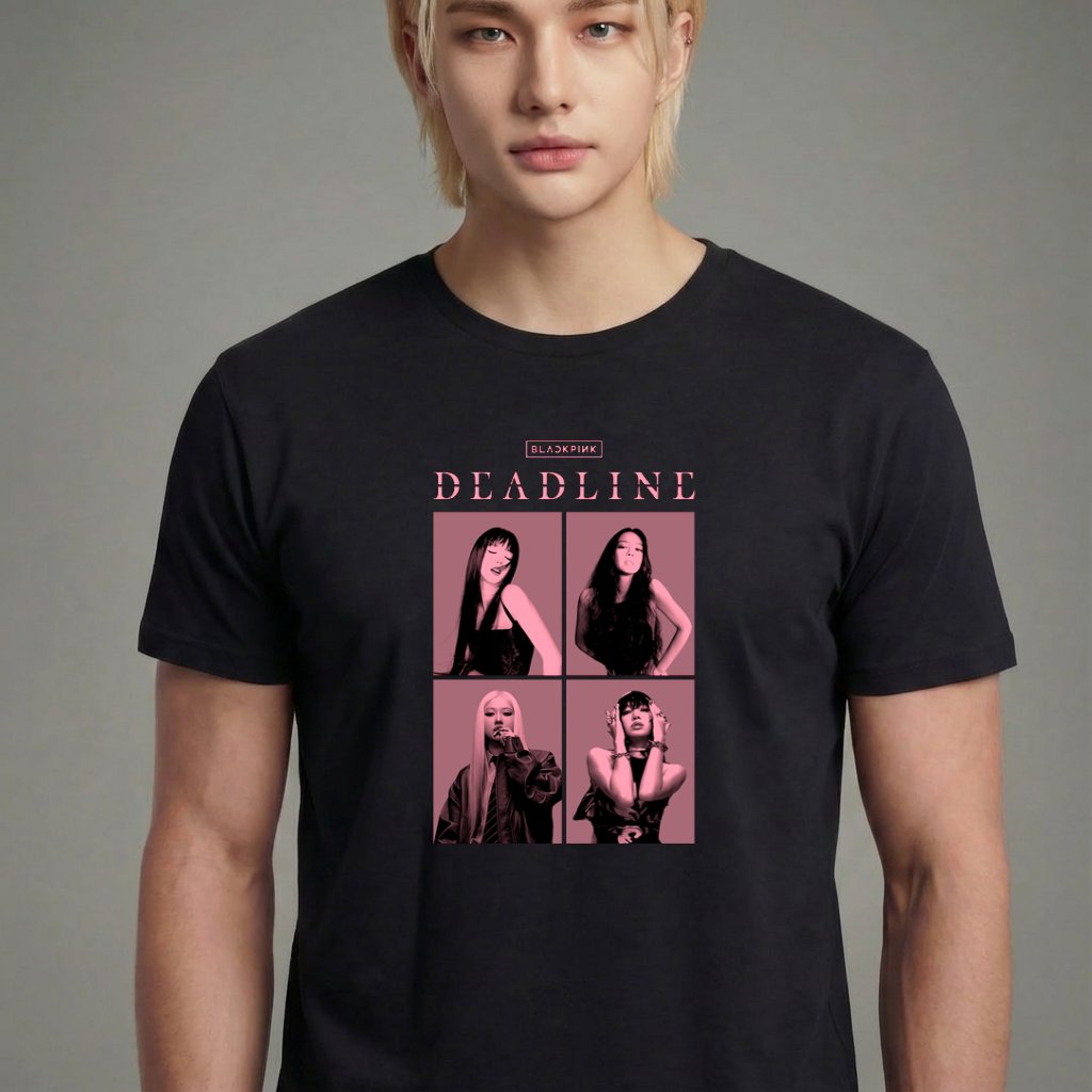 Camiseta camiseta-basica-blackpink-quadrinho - Preta