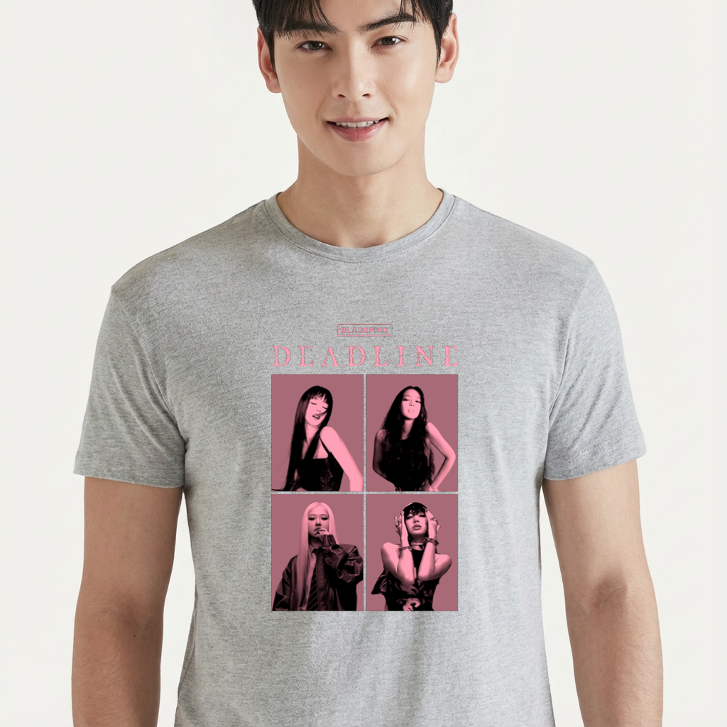 Camiseta BLACKPINK Quadrinho cinza