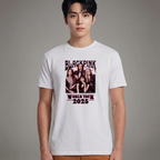 Camiseta BLACKPINK World Tour branca