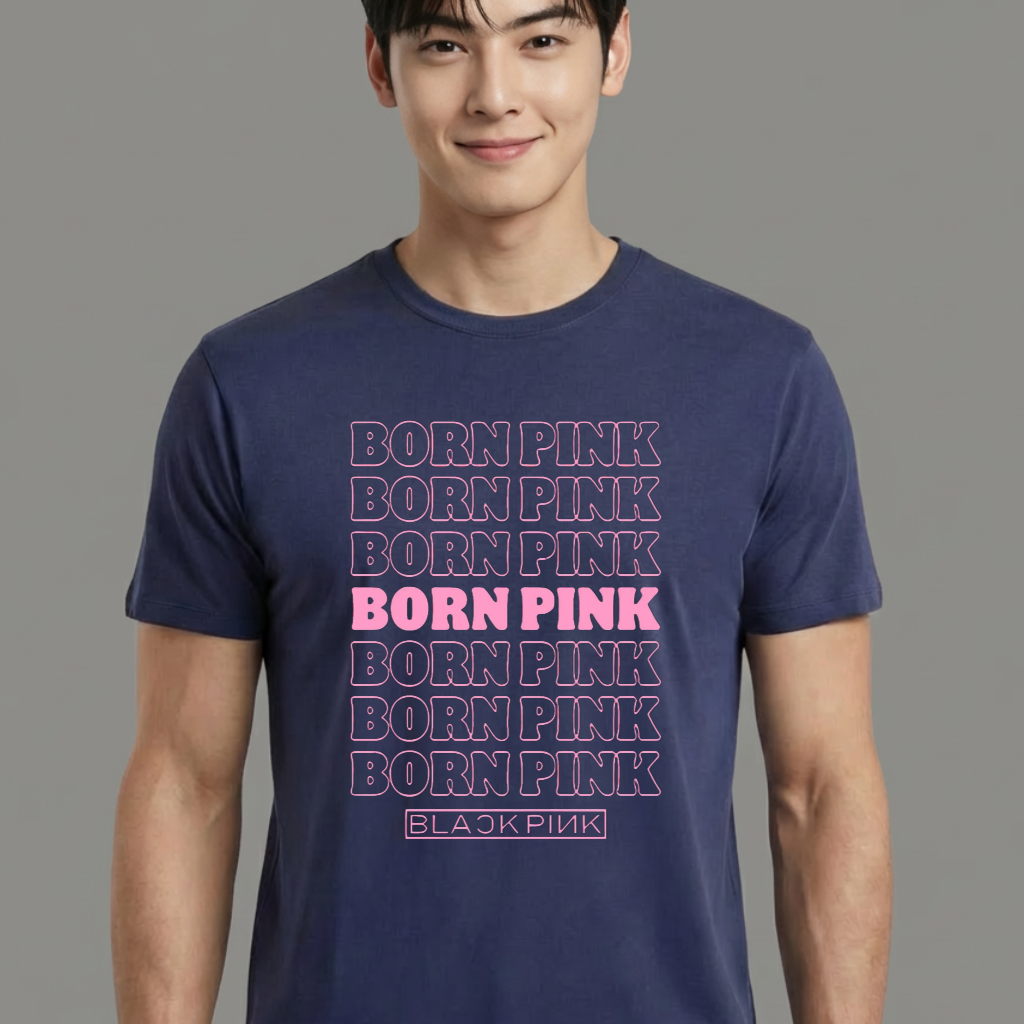 Camiseta Born Pink BLACKPINK azul