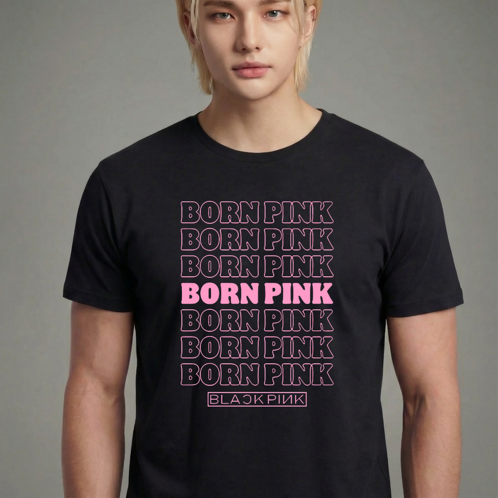 Camiseta camiseta-basica-born-pink-black-pink - Preta