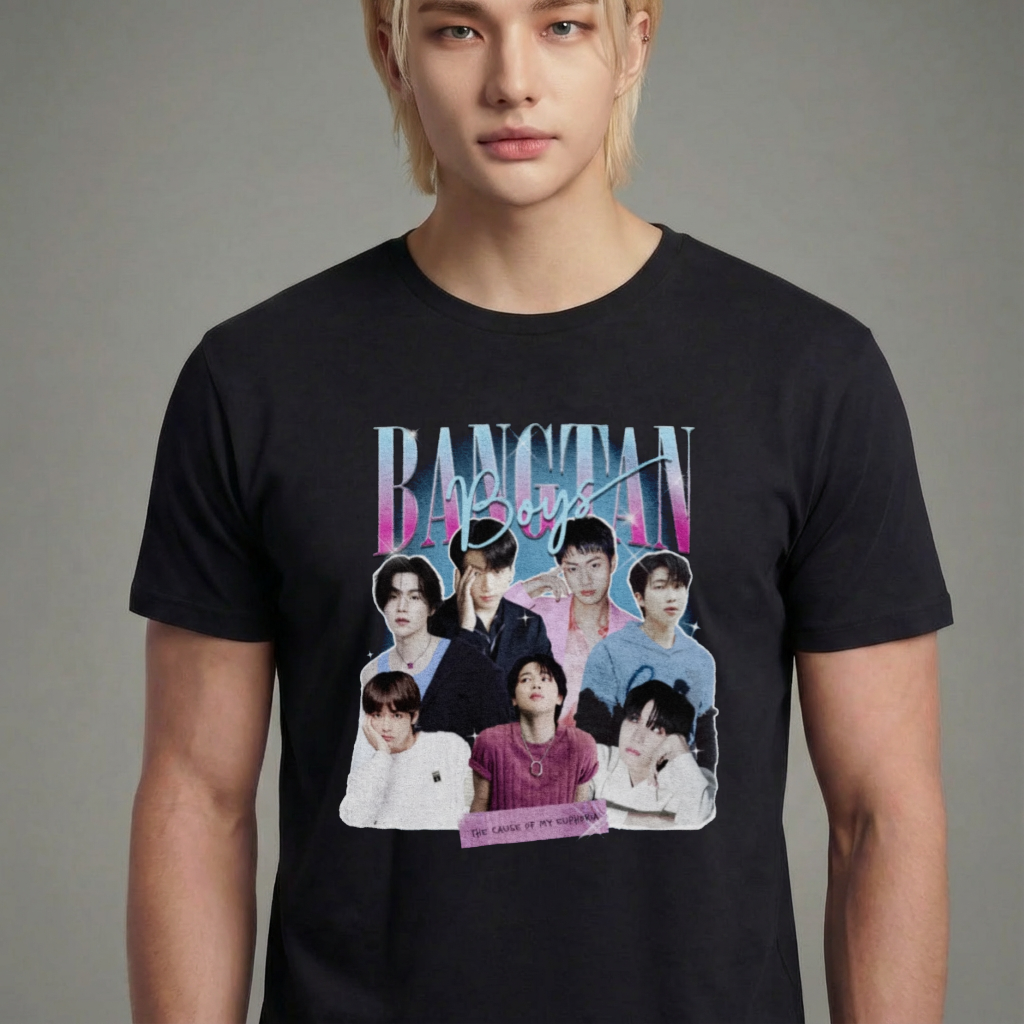 Camiseta camiseta-basica-bts-army-lovers - Preta