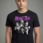 Camiseta BTS Army Vintage preta