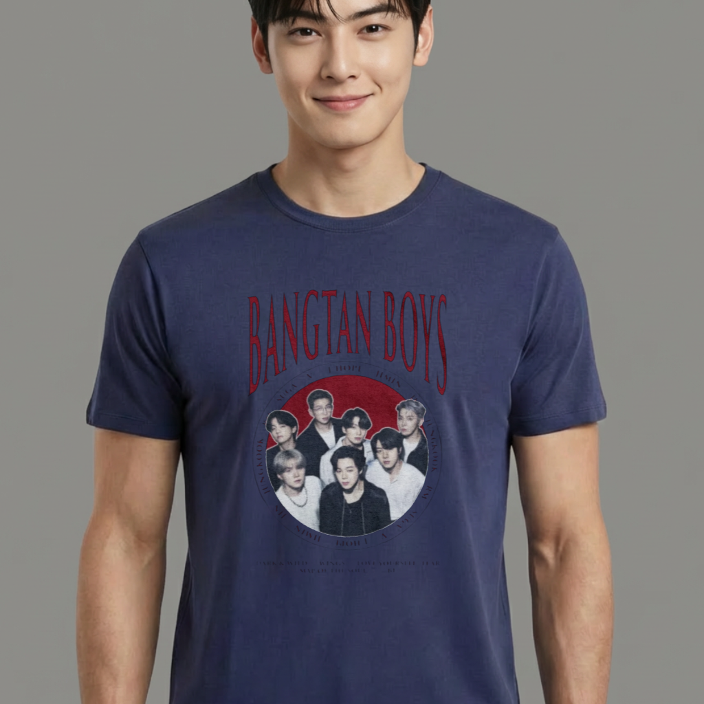 Camiseta camiseta-basica-bts-bangtan-college - Azul