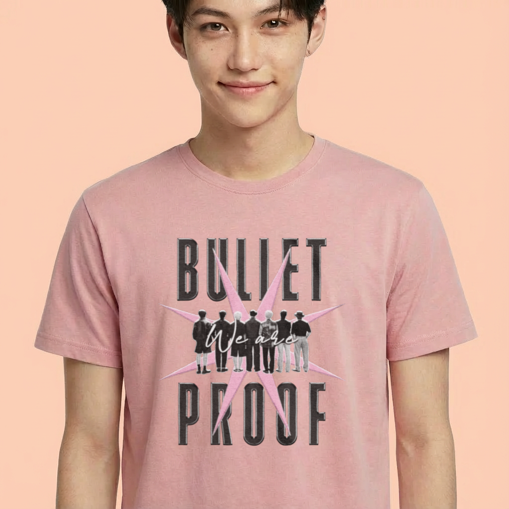 Camiseta camiseta-basica-bts-bullet-proof - Rosa