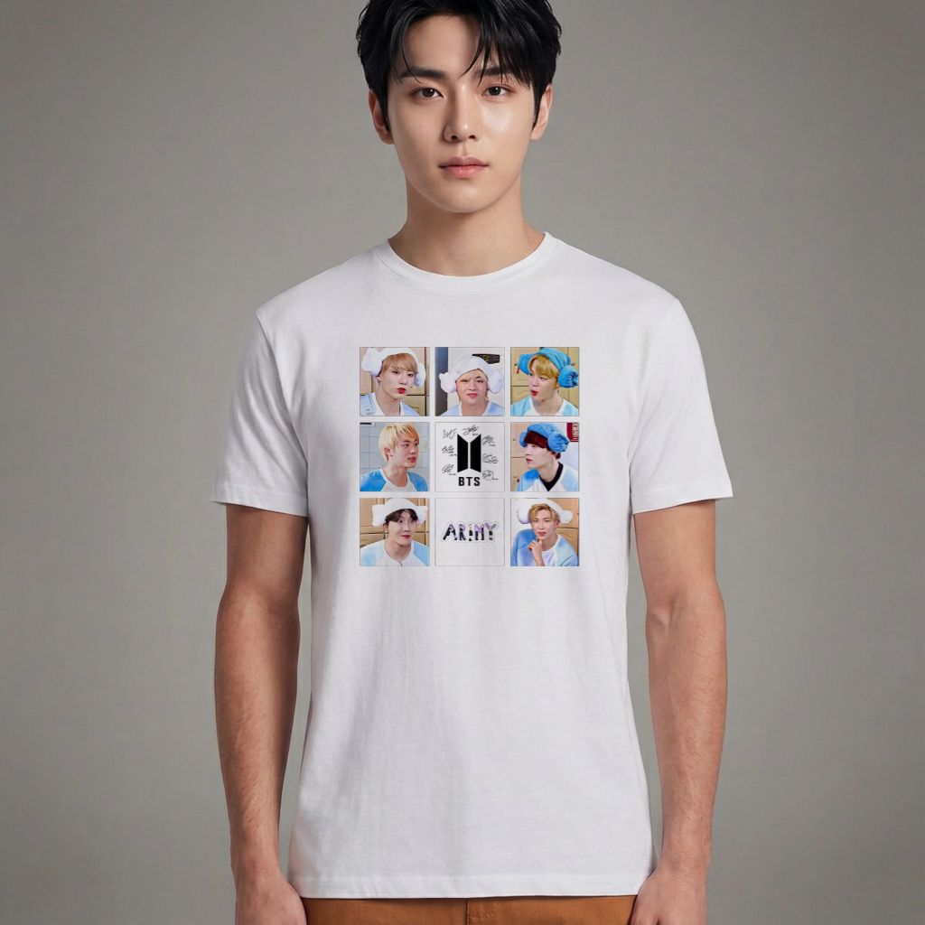 Camiseta Básica BTS Collab - Branca