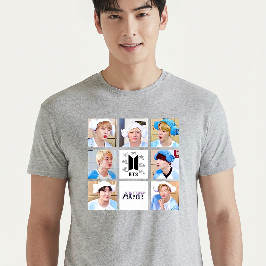 Camiseta camiseta-basica-bts-collab - Cinza