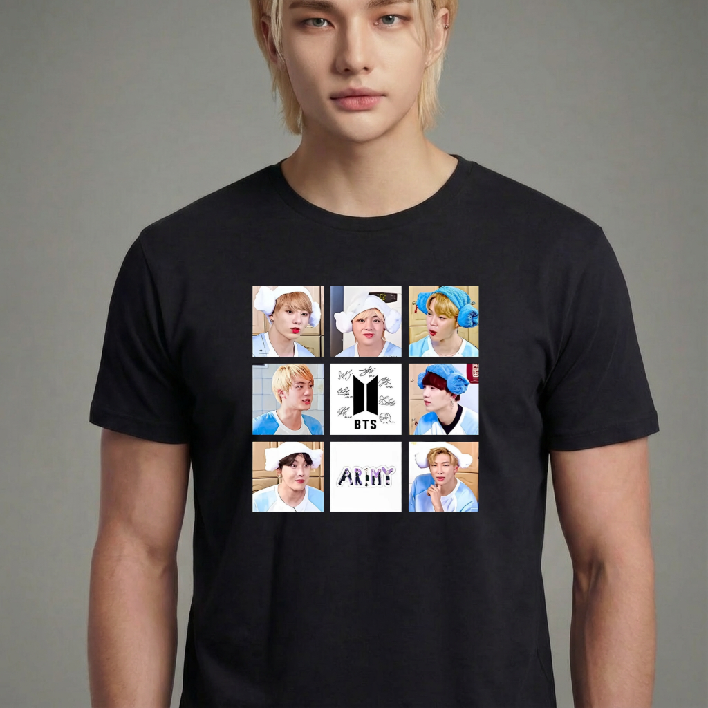 Camiseta camiseta-basica-bts-collab - Preta