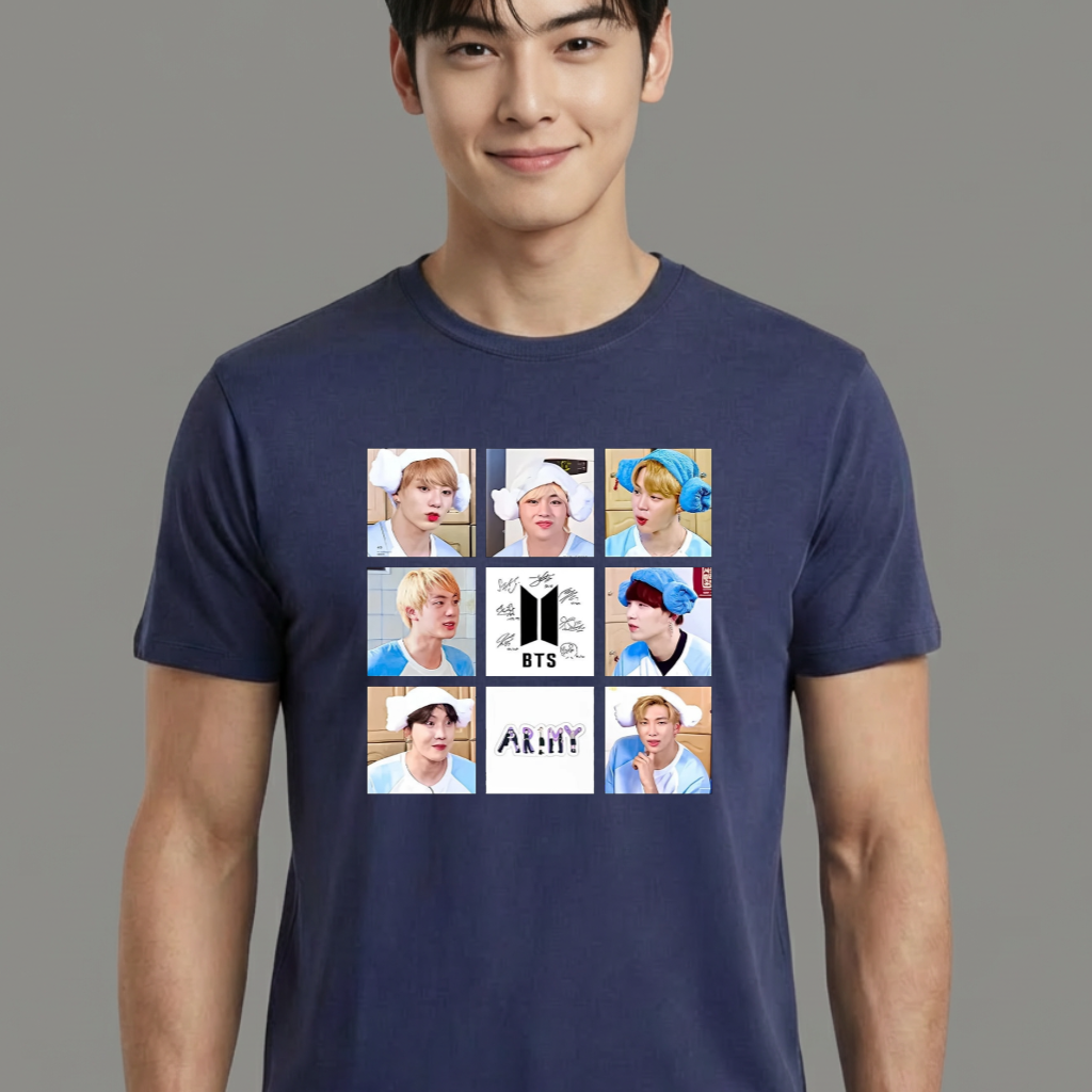 Camiseta camiseta-basica-bts-collab - Azul