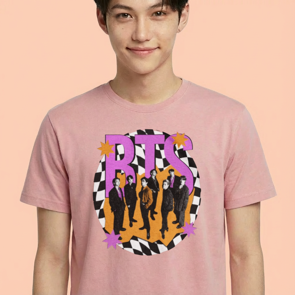 Camiseta BTS Colorfull rosa