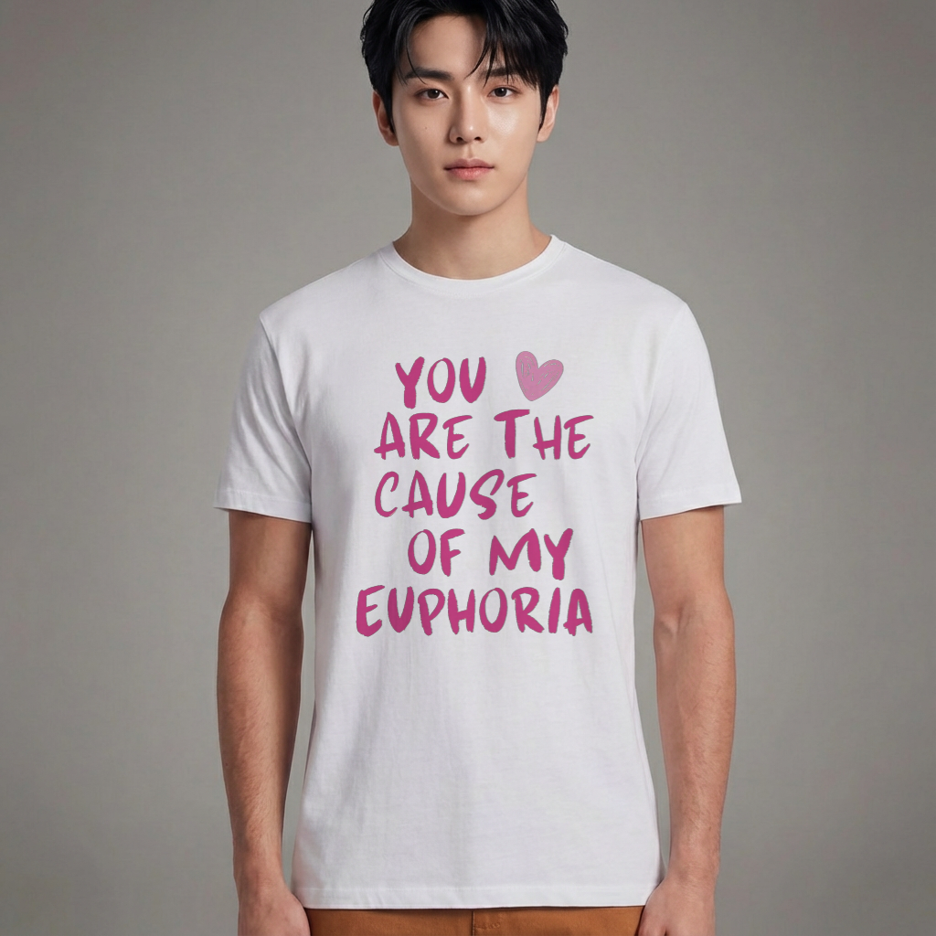 Camiseta Básica BTS Euphoria - Branca