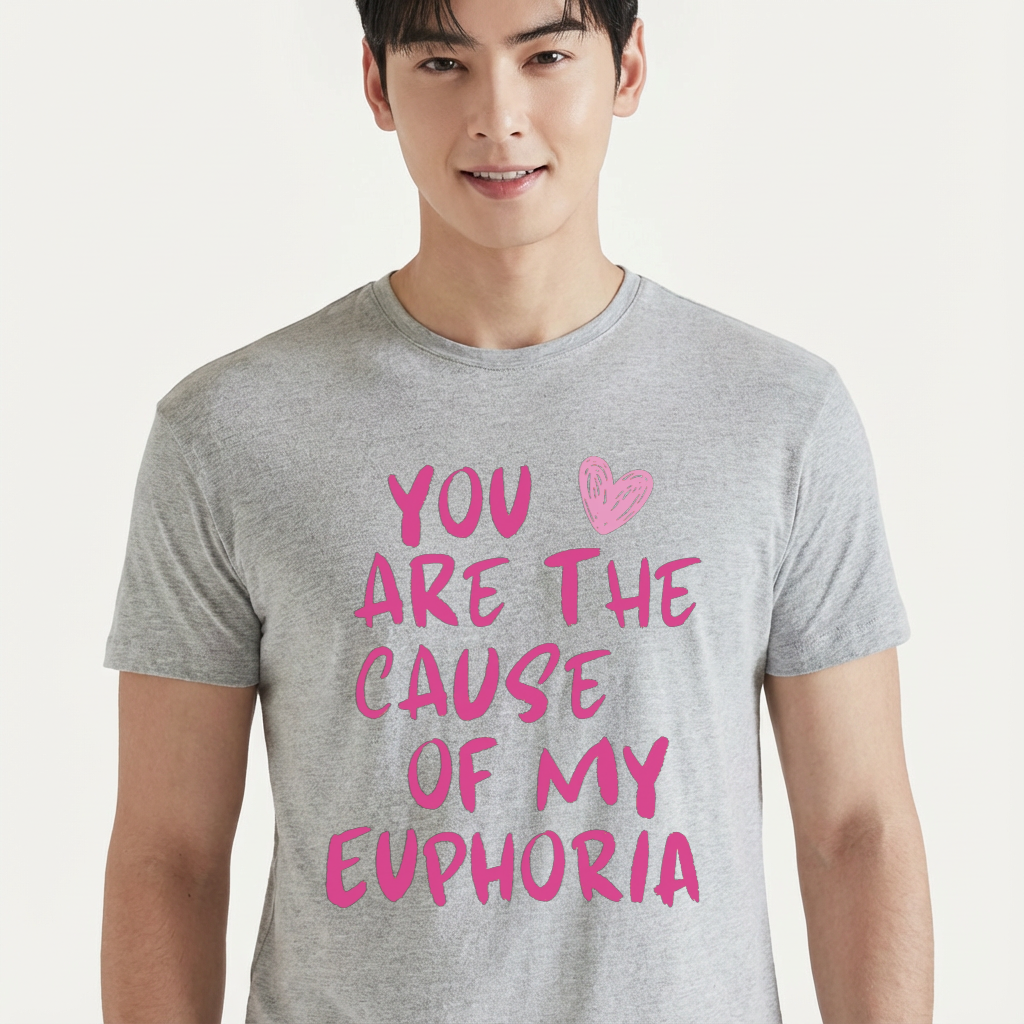 Camiseta camiseta-basica-bts-euphoria - Cinza