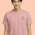 Camiseta BTS Finger Heart rosa