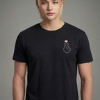 Camiseta BTS Finger Heart preta