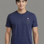 Camiseta BTS Finger Heart azul