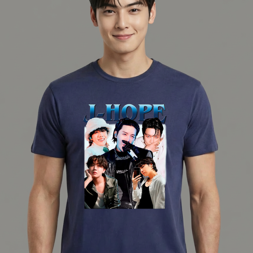 Camiseta camiseta-basica-bts-j-hope-graphic - Azul
