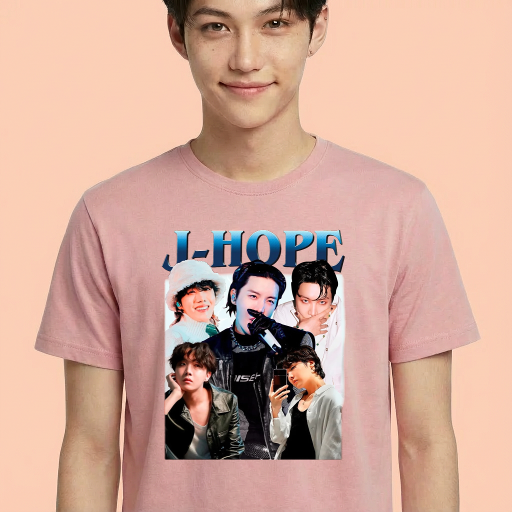 Camiseta camiseta-basica-bts-j-hope-graphic - Rosa