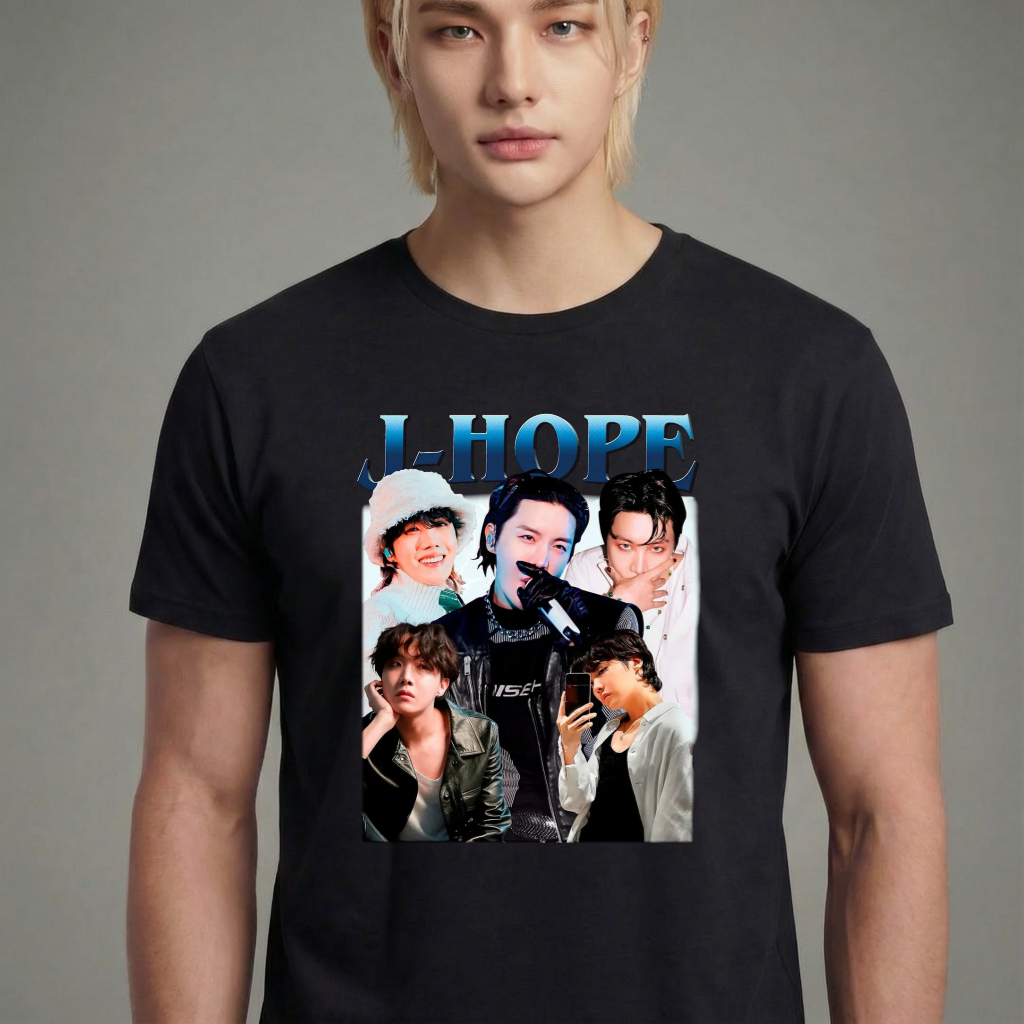 Camiseta camiseta-basica-bts-j-hope-graphic - Preta