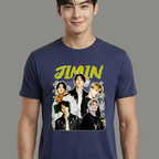Camiseta BTS Jimin Collab azul