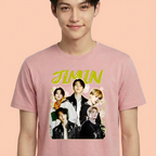 Camiseta BTS Jimin Collab rosa