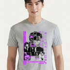 Camiseta BTS Jin Vintage cinza