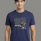 Camiseta BTS Jin Worldwide Handsome azul