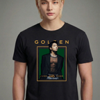 Camiseta BTS Jungkook Kpop Merch preta