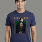 Camiseta BTS Jungkook Kpop Merch azul