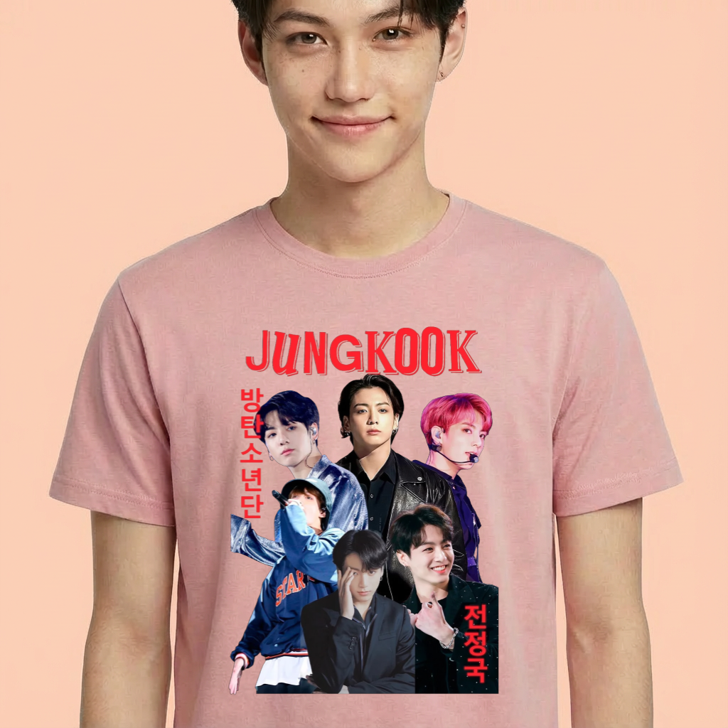 Camiseta BTS Jungkook rosa