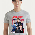 Camiseta BTS Jungkook cinza