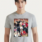 Camiseta BTS Kim Namjoon Graphic cinza