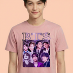 Camiseta BTS Kpop Merch rosa