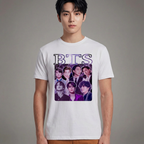 Camiseta BTS Kpop Merch branca