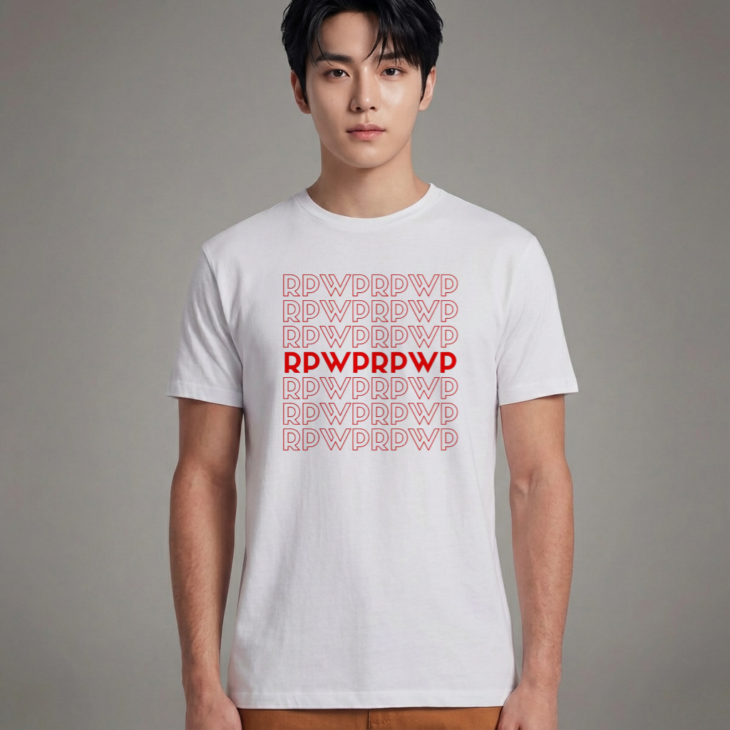 Camiseta Básica BTS Letters RPWPRPWP - Branca