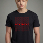 Camiseta BTS Letters RPWPRPWP preta