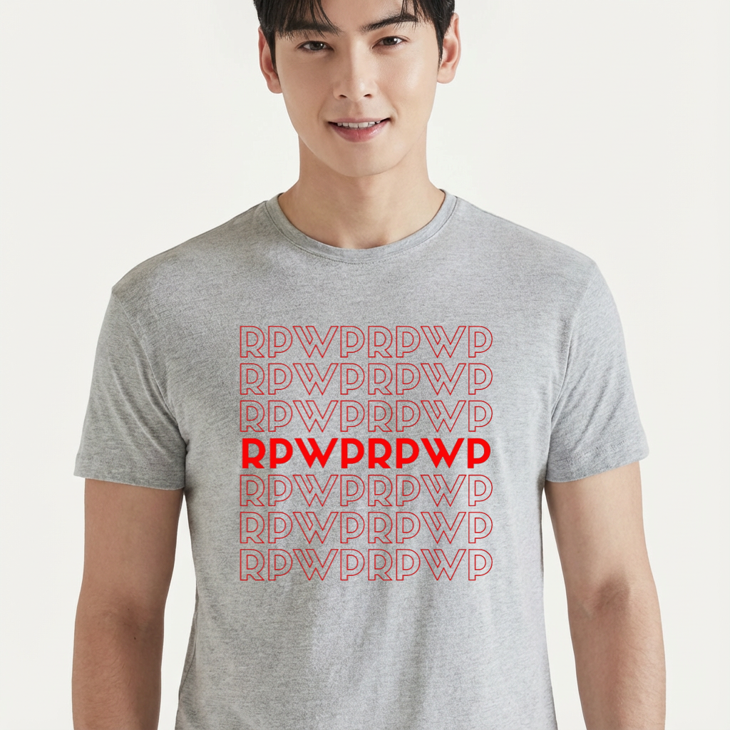 Camiseta camiseta-basica-bts-letters-rpwprpwp - Cinza