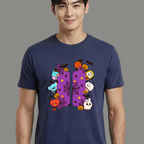 Camiseta BTS Logo Halloween azul