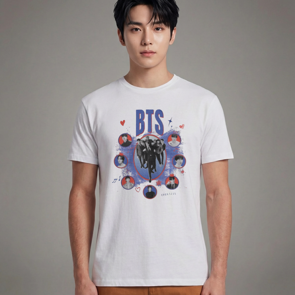 Camiseta Básica BTS Love Collab - Branca