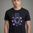 Camiseta BTS Love Collab preta