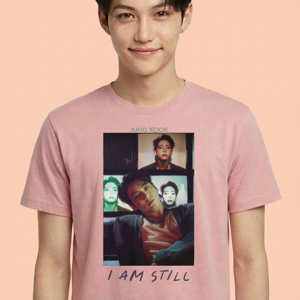 Camiseta camiseta-basica-bts-new-song-jungkook - Rosa