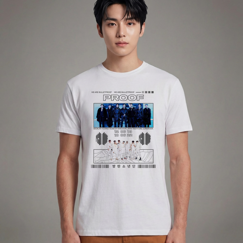 Camiseta Básica BTS Proof - Branca