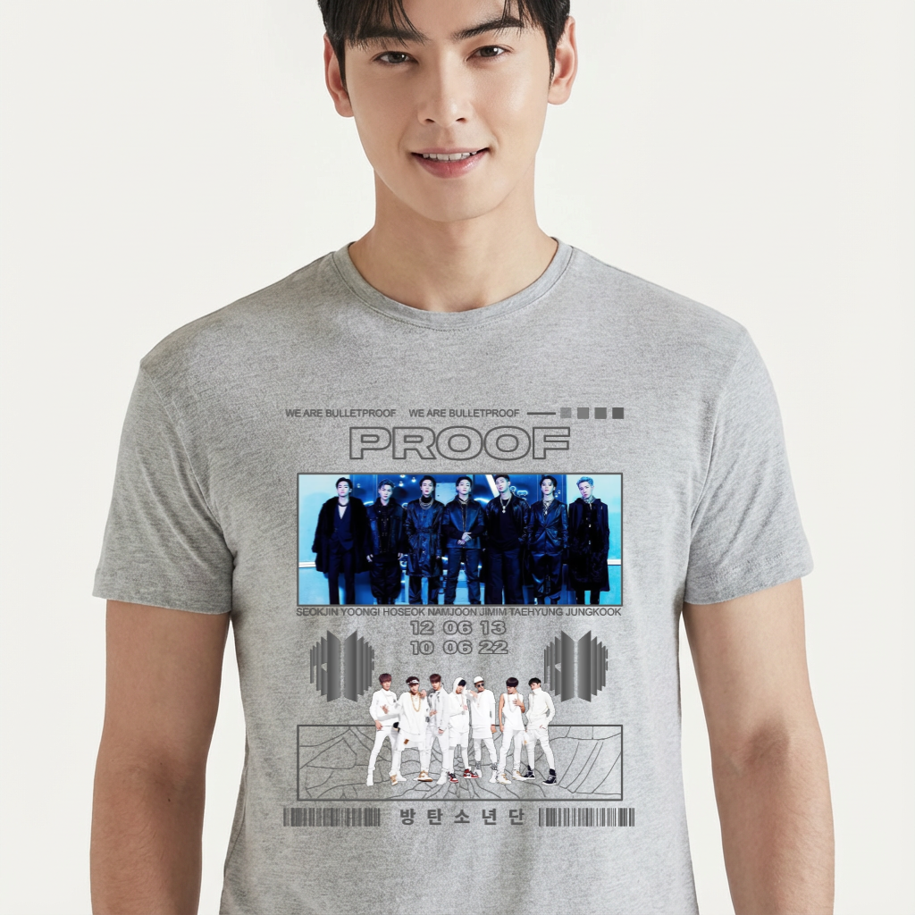 Camiseta camiseta-basica-bts-proof - Cinza