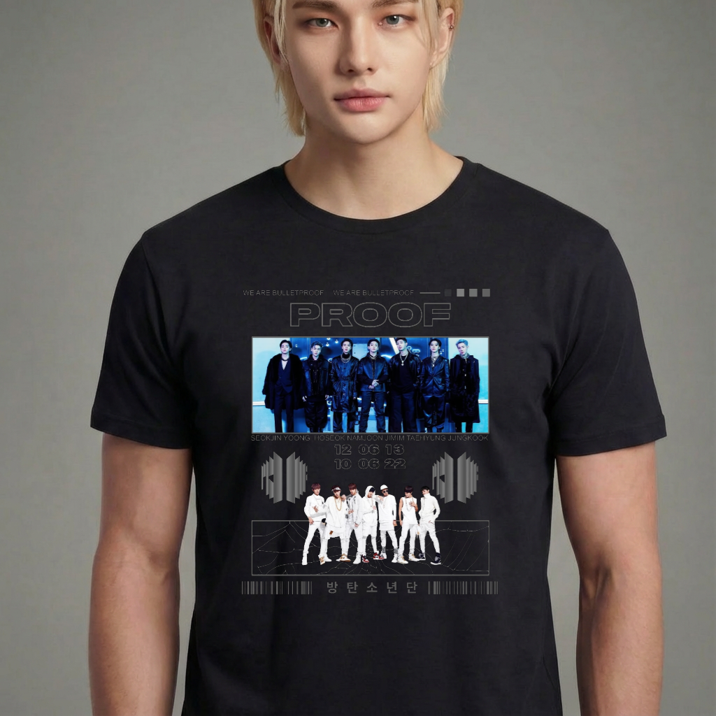 Camiseta camiseta-basica-bts-proof - Preta