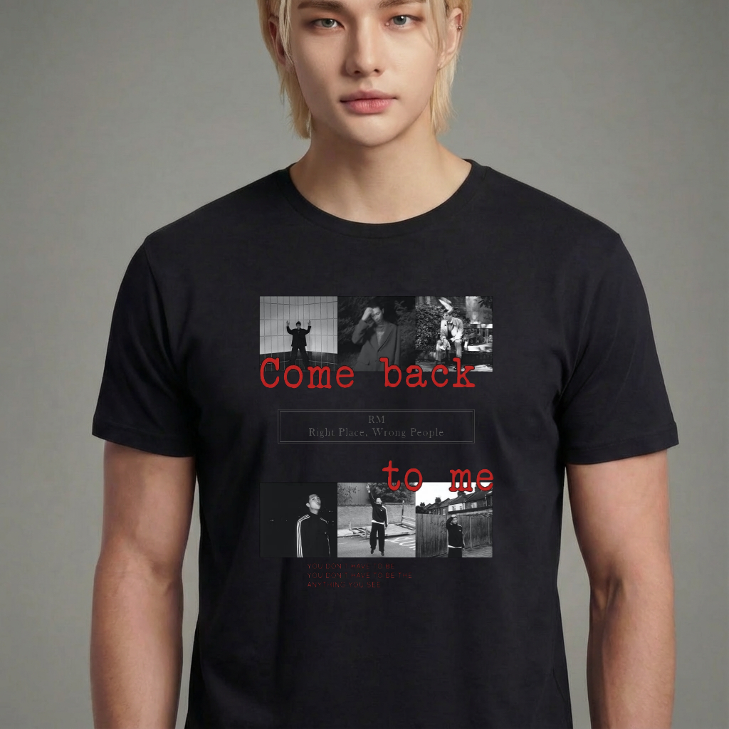 Camiseta BTS RM Collab Music preta